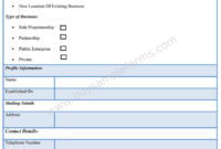 Business Profile Form – Sample Forms with Simple Business Profile Template