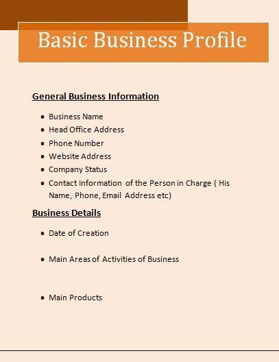 Business Profile Template | Company Profile Template, Word with New Free Business Profile Template Word