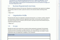 Business Requirements Templates (Ms Office) – Templates intended for Example Business Requirements Document Template