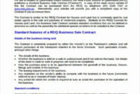 Business Sale Contract Template Unique 16 Sale Contract with regard to New Sale Of Business Contract Template Free