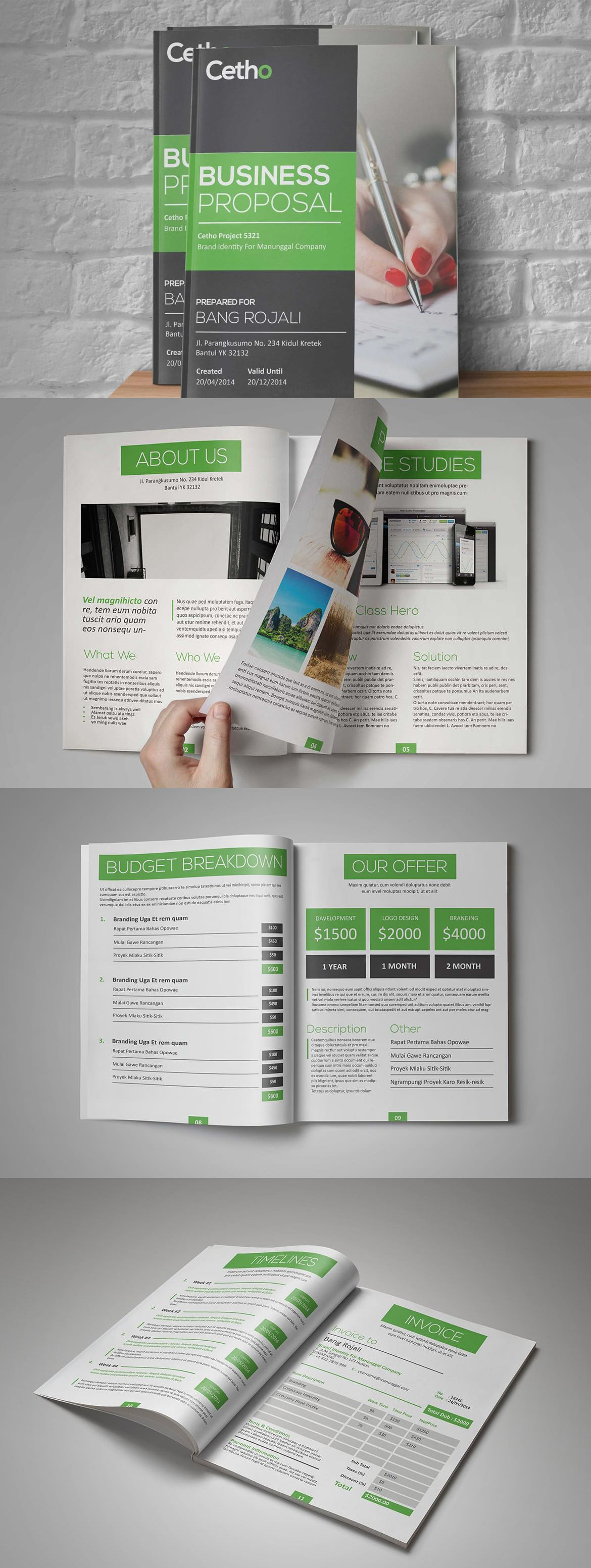 Cetho Business Proposalvisualcolony On | Business with Awesome Business Plan Cover Page Template