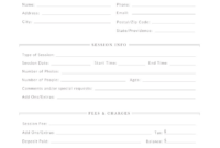 Client Booking Form, Business Forms For Photographers intended for Photography Business Forms Templates