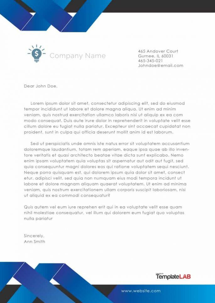 Company Letterhead Template 1 - Templatelab Exclusive with Free Online Business Letterhead Templates