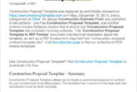 Construction Business Proposal Templates – 10+ Free Word with regard to Business Idea Template For Proposal