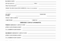 Contact Information Form Template New Every Making Form pertaining to Business Information Form Template