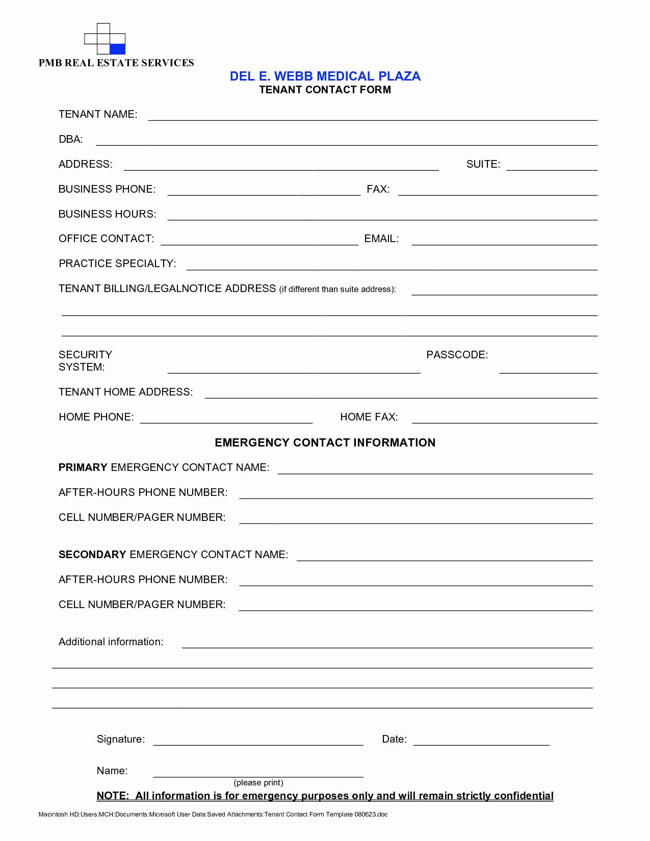 Contact Information Form Template New Every Making Form pertaining to Business Information Form Template