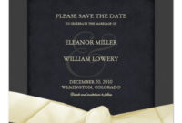 Cream And Black Formal Save The Date Invitations Square within Save The Date Business Event Templates