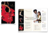 Dance School Brochure Template Design within Free Dance Studio Business Plan Template