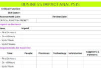 [Download 39+] Download Business Impact Analysis Template pertaining to Best It Business Impact Analysis Template