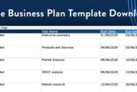 Download: Your Free Business Plan Template For Excel pertaining to Awesome Business Plan Excel Template Free Download
