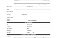 Employee Personal Information Form Template | Company throughout Business Information Form Template