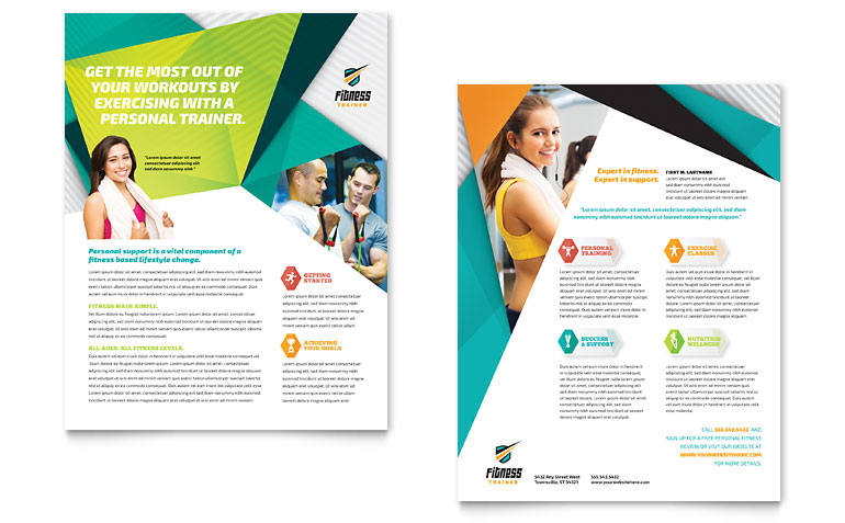 Fitness Trainer Datasheet Template - Word &amp; Publisher inside Music Business Plan Template Free Download