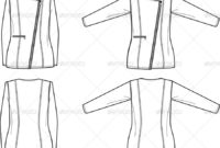 Flat Fashion Sketches For Womens Structured Jacket within Business Attire For Women Template