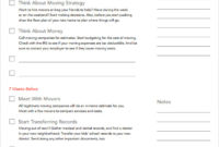 Free 12+ Moving Checklist Templates In Google Docs | Ms throughout Business Relocation Plan Template