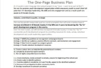 Free 14+ One-Page Business Plan Samples In Ms Word | Pages inside New Business One Sheet Template