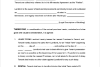 Free Minnesota Commercial Lease Agreement | Pdf | Word throughout Fresh Business Lease Agreement Template