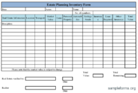 Inventory Form pertaining to Amazing Business Asset List Template