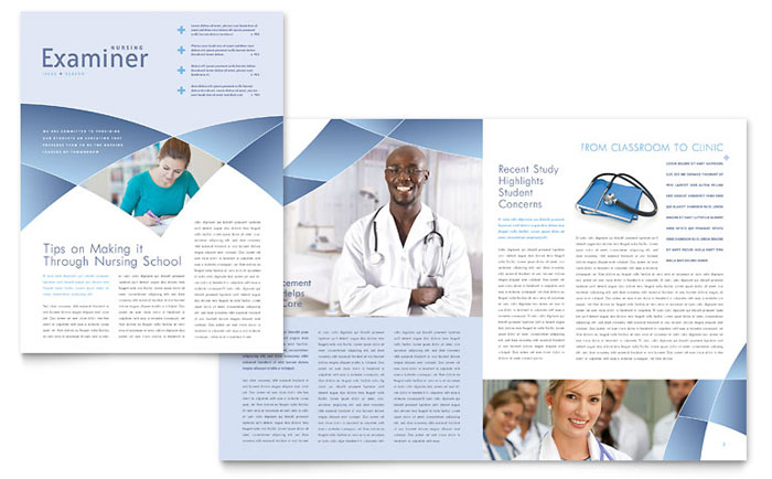 Nursing School Hospital Newsletter Template Design throughout Best Non Medical Home Care Business Plan Template