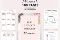Online Business Planner Small Business Planner Social pertaining to Etsy Business Plan Template