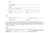 Pennsylvania Self Storage Lease Agreement | Legal Forms within Self Storage Business Plan Template