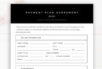 Photographer Payment Plan Template, Photographer Business with regard to Fresh Photography Business Forms Templates
