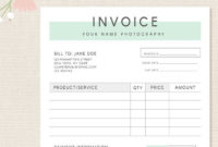 Photography Business Invoice Template, Photography Forms regarding Fresh Photography Business Forms Templates