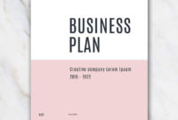 Pink Creative Business Plan Template | Creative Business regarding New Business Plan Title Page Template