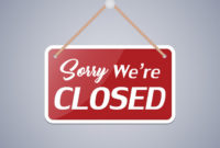 Premium Vector | Business Sign That Says: Sorry, We'Re Closed in Business Closed Sign Template
