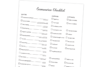 Printable Ecommerce Setup Checklist | Small Business in Fresh Online Store Business Plan Template