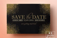Printable Save The Date Template Gold Glitter Save The intended for Best Save The Date Business Event Templates