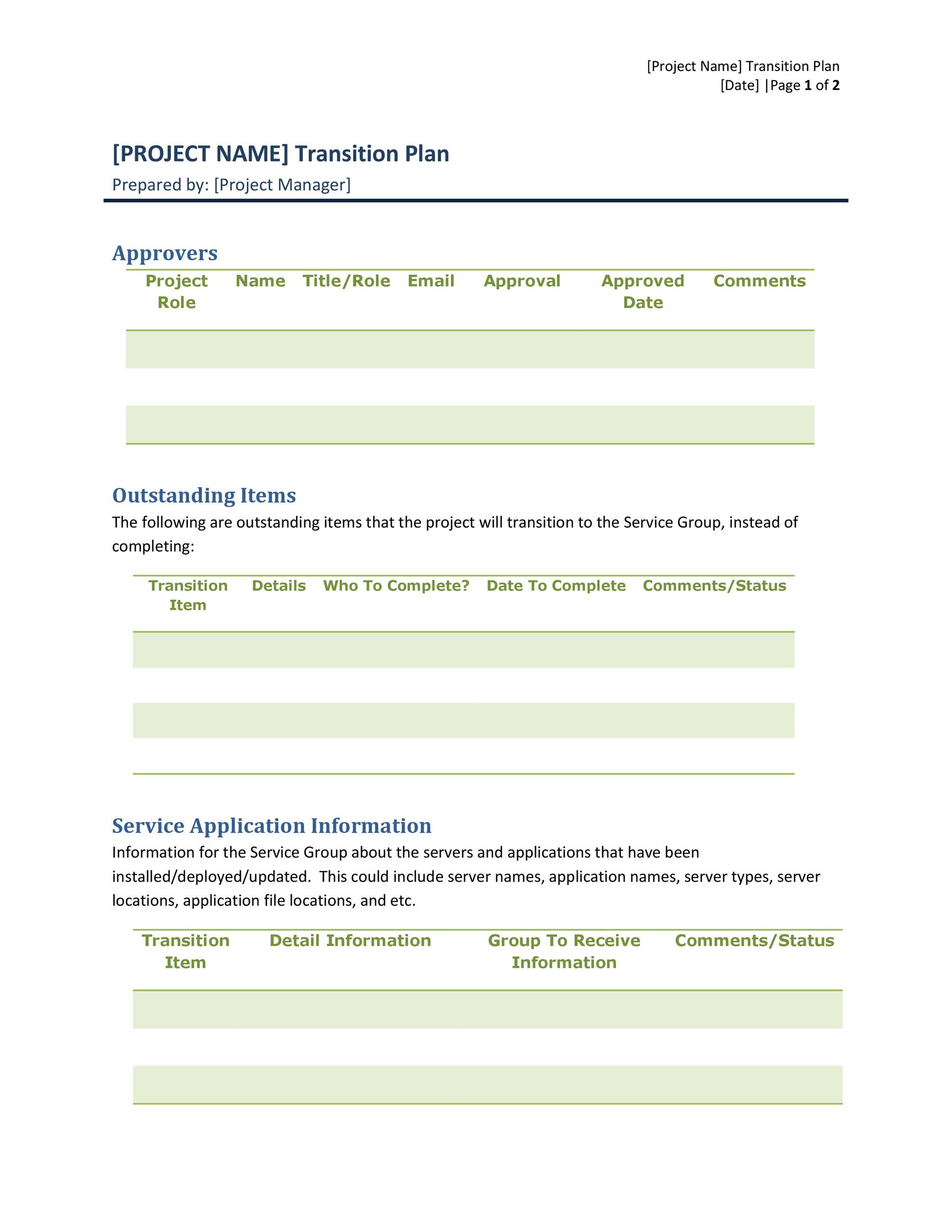 Project Transition Plan Template Excel Misse Rsd7 Org pertaining to Awesome Business Process Transition Plan Template