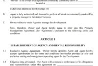 Property Management Contract intended for Business Management Contract Template