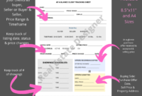 Realtors Get Organized In 2020! 3 Client Progress Sheets pertaining to Amazing Real Estate Agent Business Plan Template Pdf