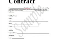Sample Dog Breeding Contract In Word To Download | Sample for Dog Breeding Business Plan Template