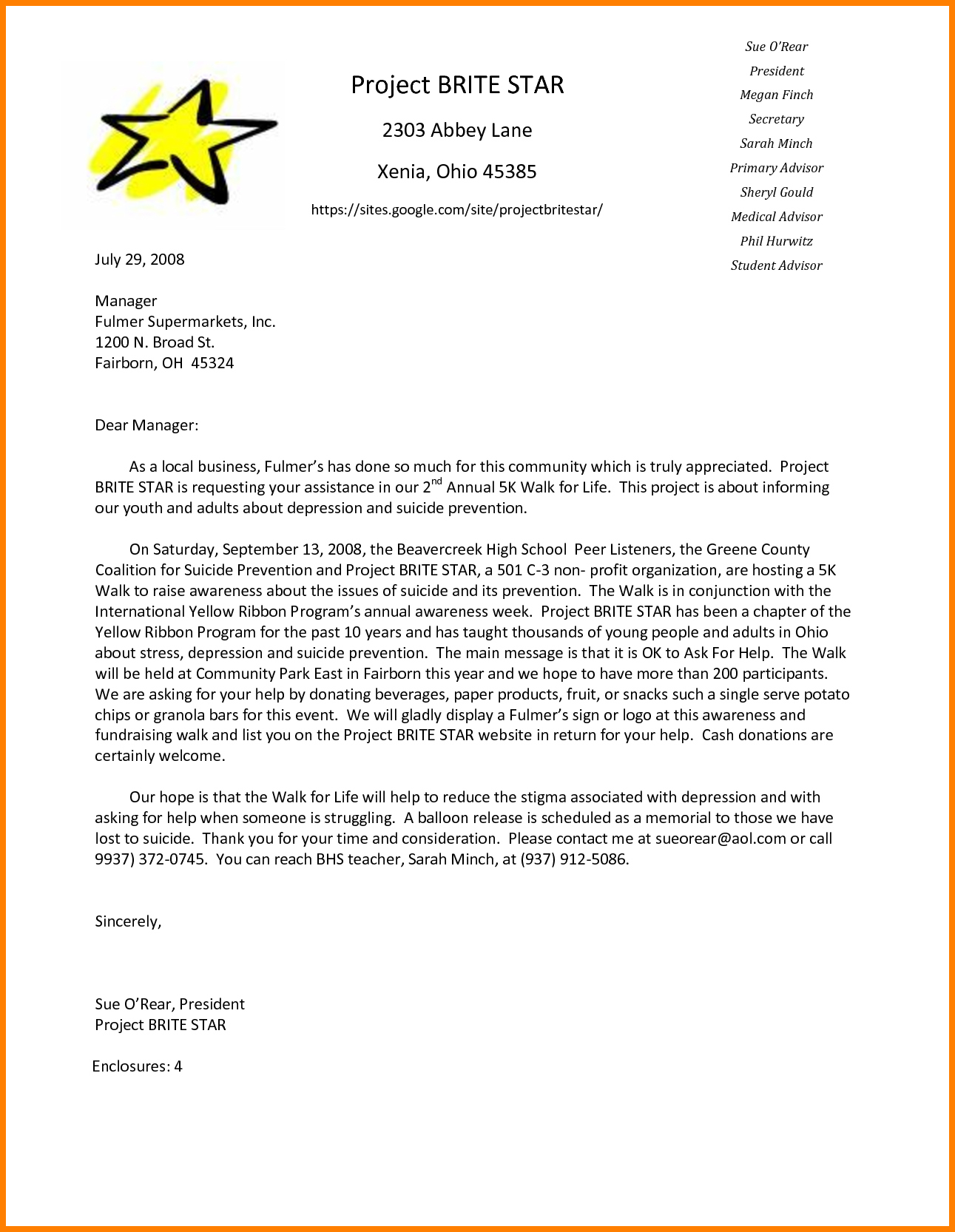 Sample Letter Asking For Donations For School - Business intended for Best Business Donation Letter Template
