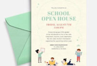 School Open House Invitation Template In 2020 | Open House with New Business Open House Invitation Templates Free