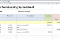 Simple Bookkeeping Spreadsheet For Small Business throughout Bookkeeping For A Small Business Template