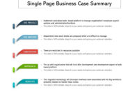 Single Page Business Case Summary | Presentation Graphics with Awesome Presenting A Business Case Template