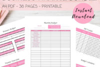 Small Business Finance Planner Printable Budget Templates within Fresh Etsy Business Plan Template