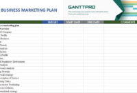Small Business Marketing Plan Free Download Excel Template within Business Plan Excel Template Free Download