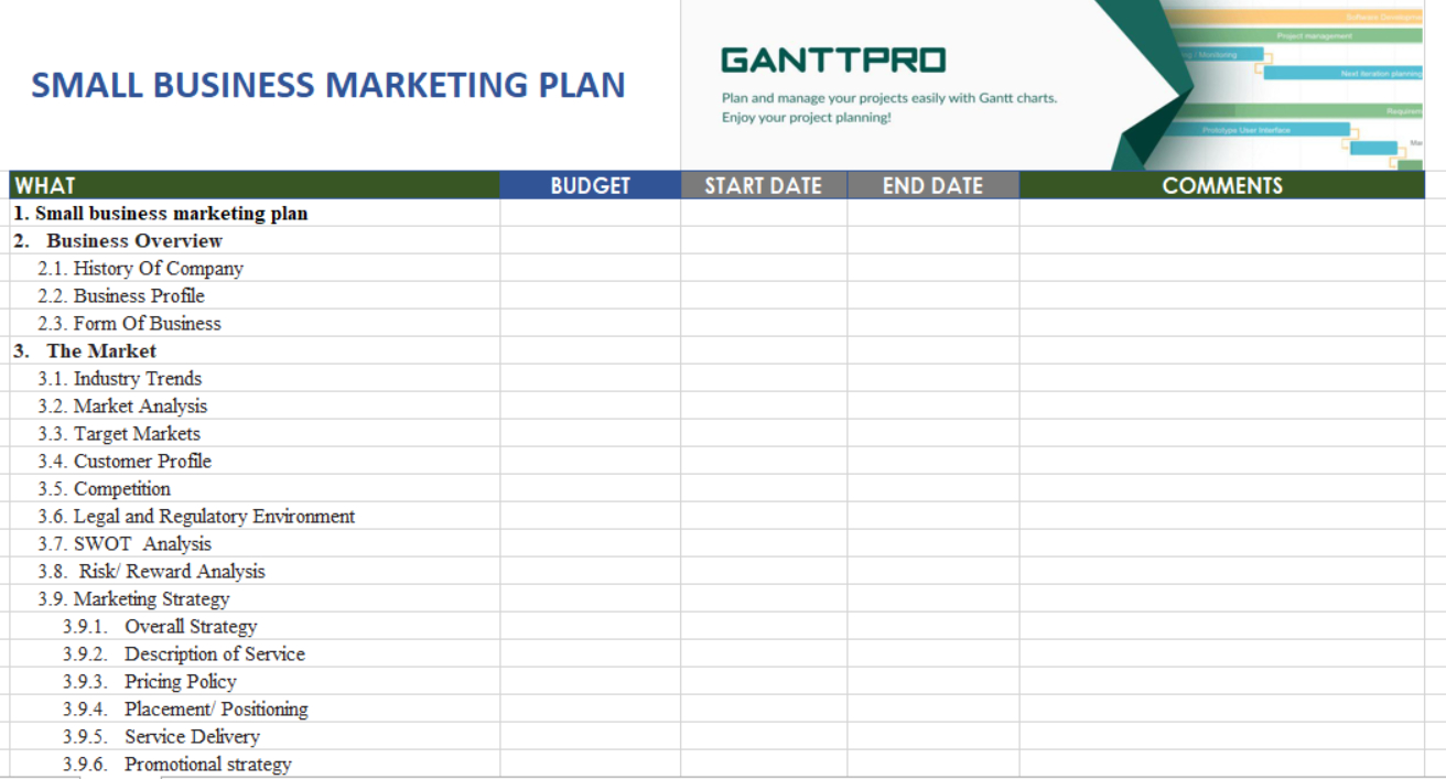 Small Business Marketing Plan Template | Free Download within Business Intelligence Plan Template