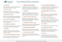 Social Media Policy Checklist | Social Media, Employee pertaining to Best Business Ethics Policy Template