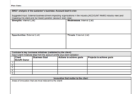Strategic Account Plan Template | Download At Four Quadrant in Business Intelligence Plan Template