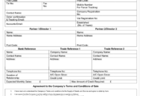 Trade Credit Application Form In Word And Pdf Formats inside Business Account Application Form Template