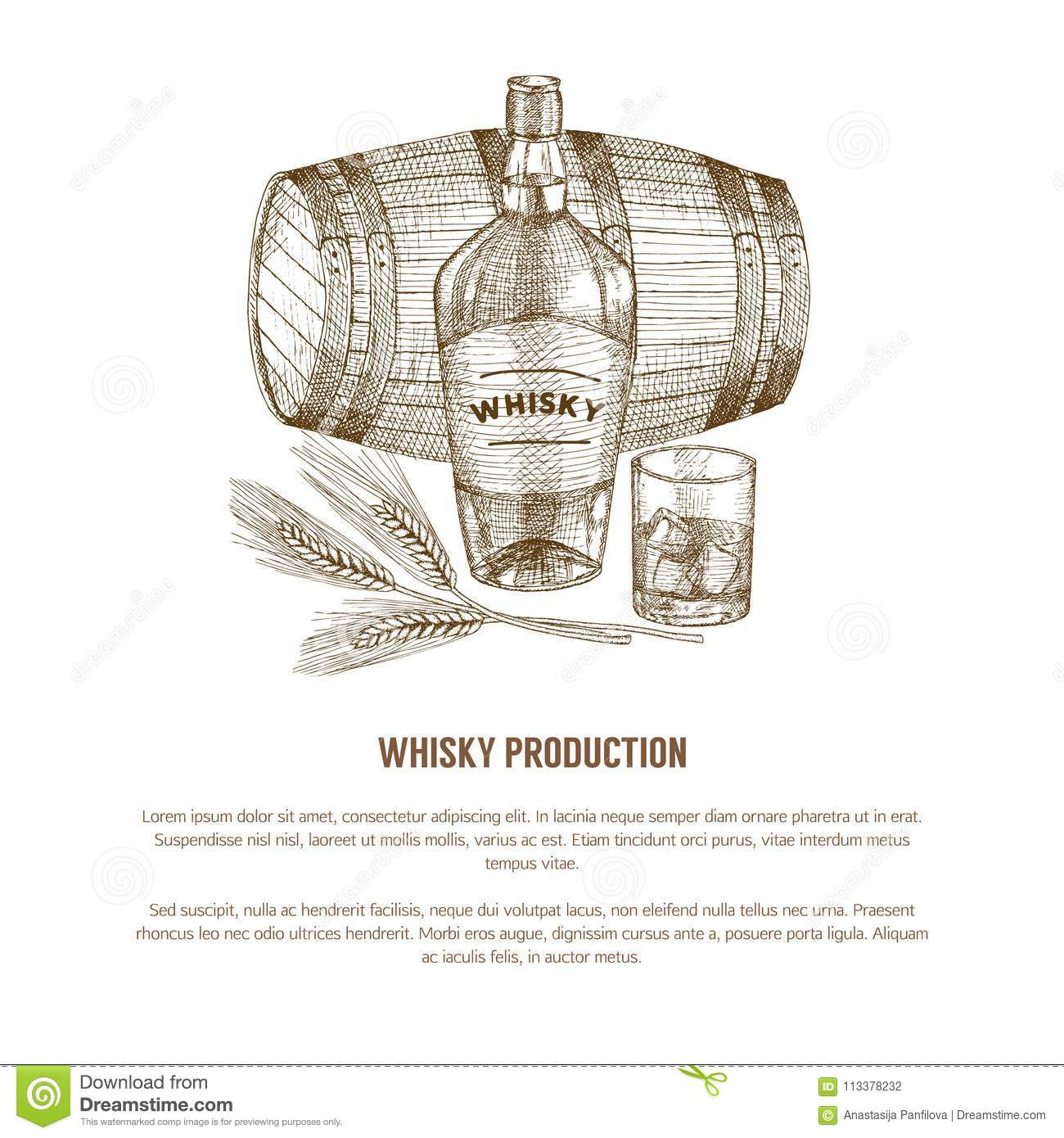 Whisky Template. Stock Vector. Illustration Of Elegant within Distillery Business Plan Template